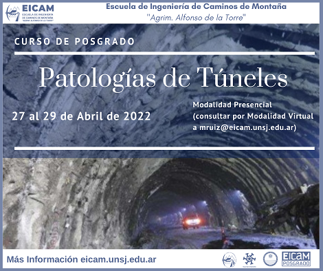 Curso de Posrado: Patologías de Túneles