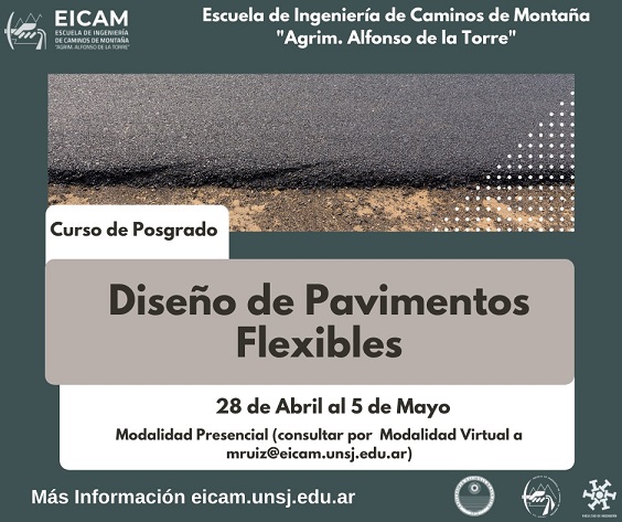Curso de Posgrado de la EICAM: Diseño de Pavimentos Flexibles