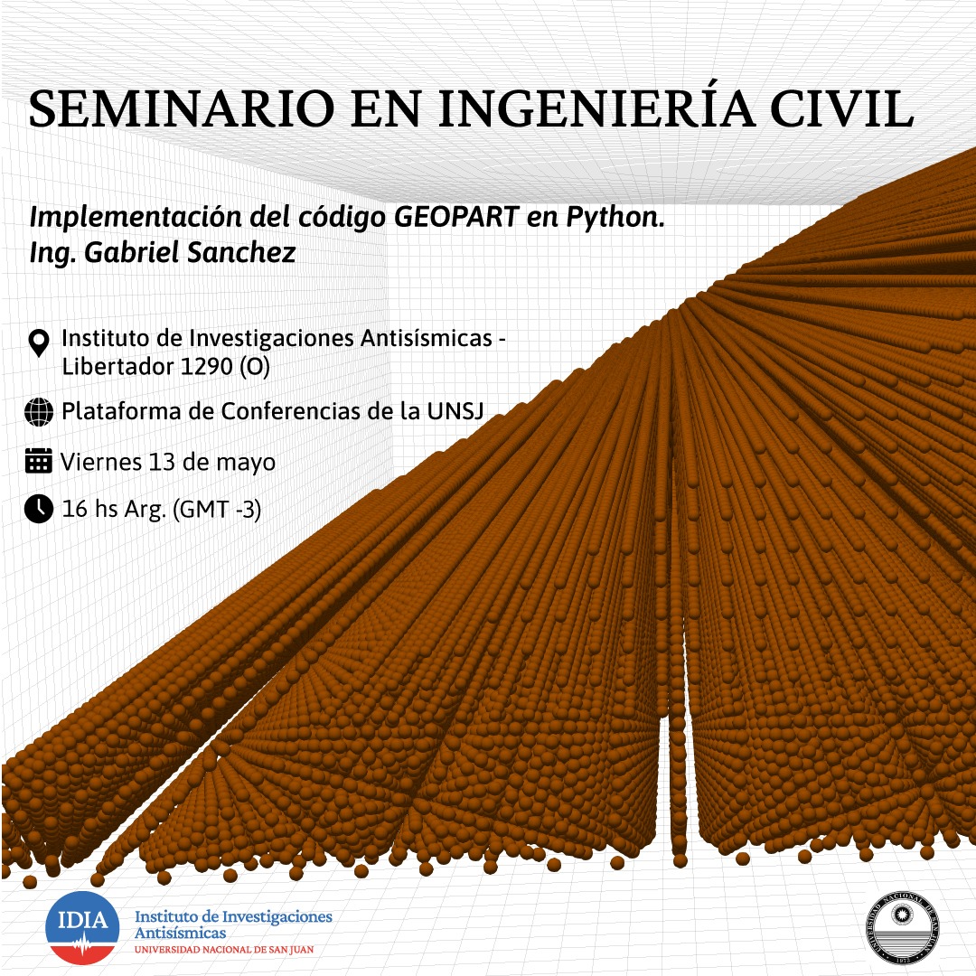 Curso de Posgrado IDIA: Implementación del código GEOPART en Python