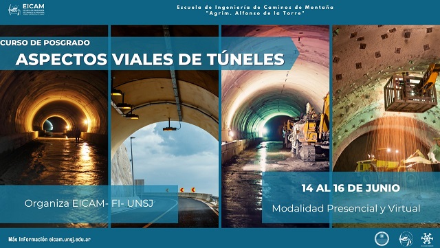 Curso de Posgrado de la EICAM: Aspectos Viales de Túneles
