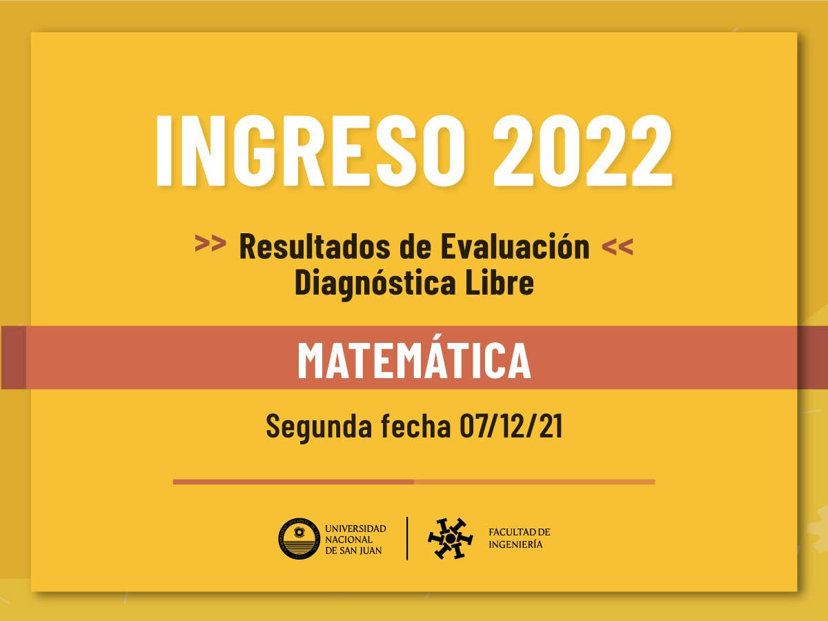 Evaluación Diagnóstica Libre de Matemática: resultados publicados