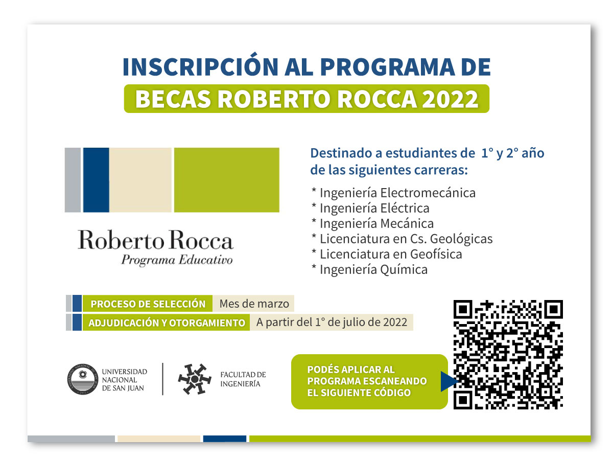 Inscripción para el Programa de Becas Roberto Rocca 2022