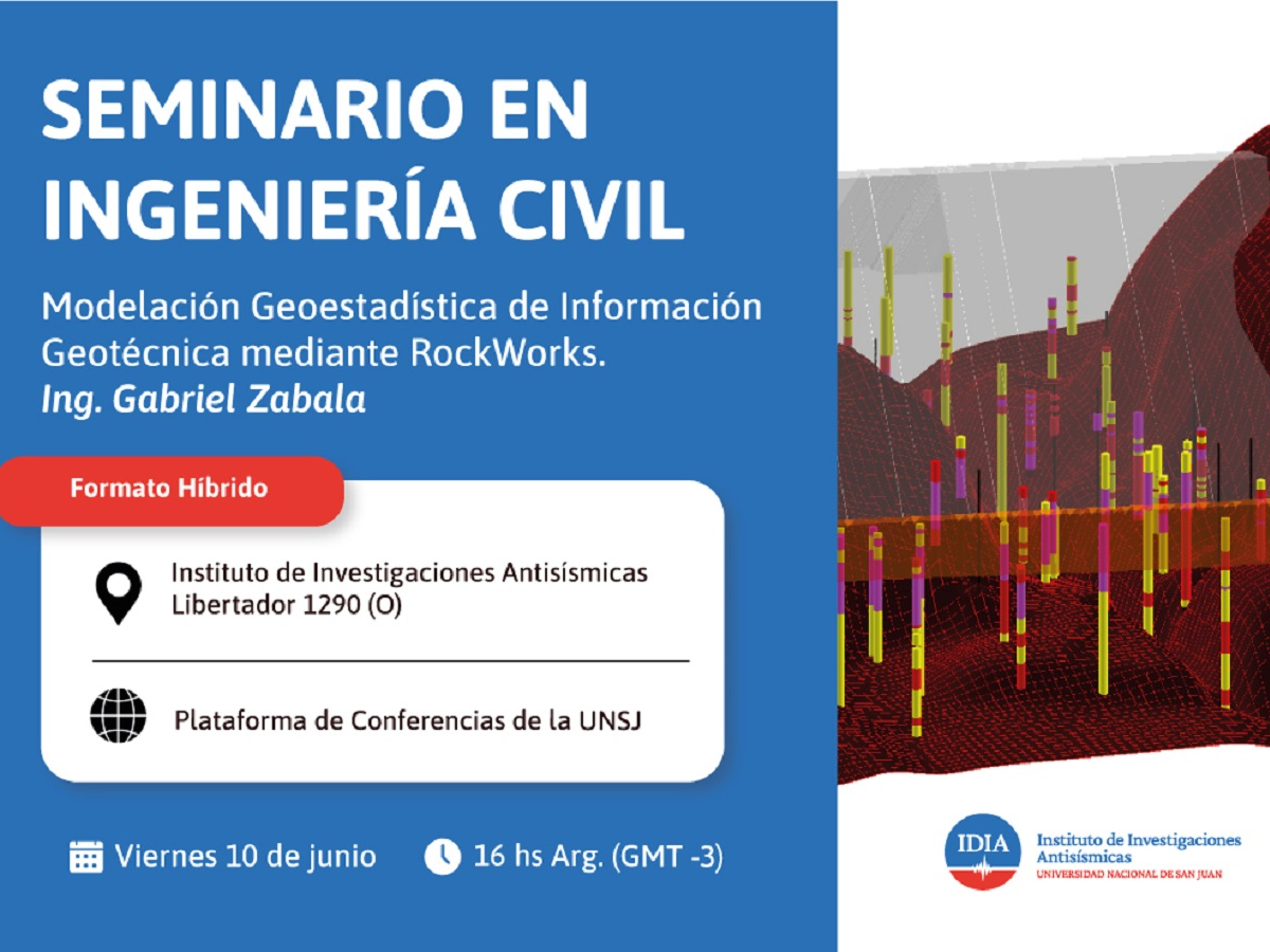 Seminario IDIA: Modelación Geoestadística de Información Geotécnica mediante RockWorks