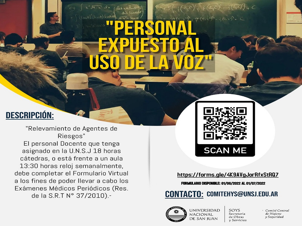 Relevamiento de agentes de riesgo: uso de la voz