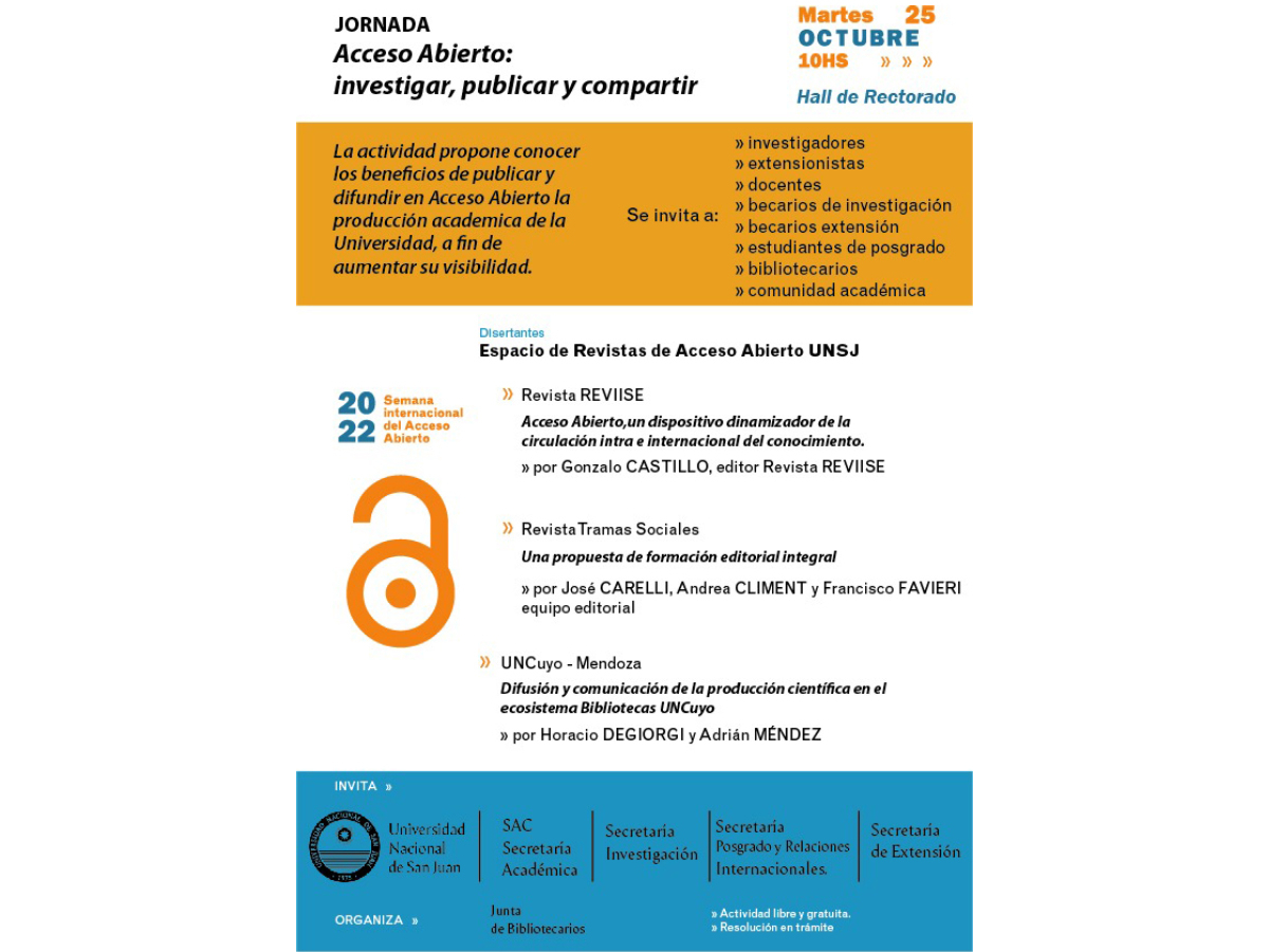 Jornada "Acceso Abierto: investigar, publicar y compartir" 
