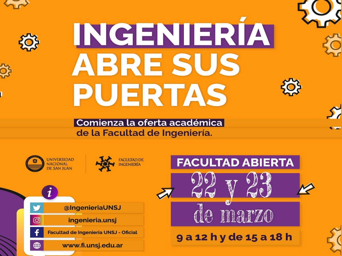 Facultad Abierta - Edición 2023: Ingeniería abre sus puertas 