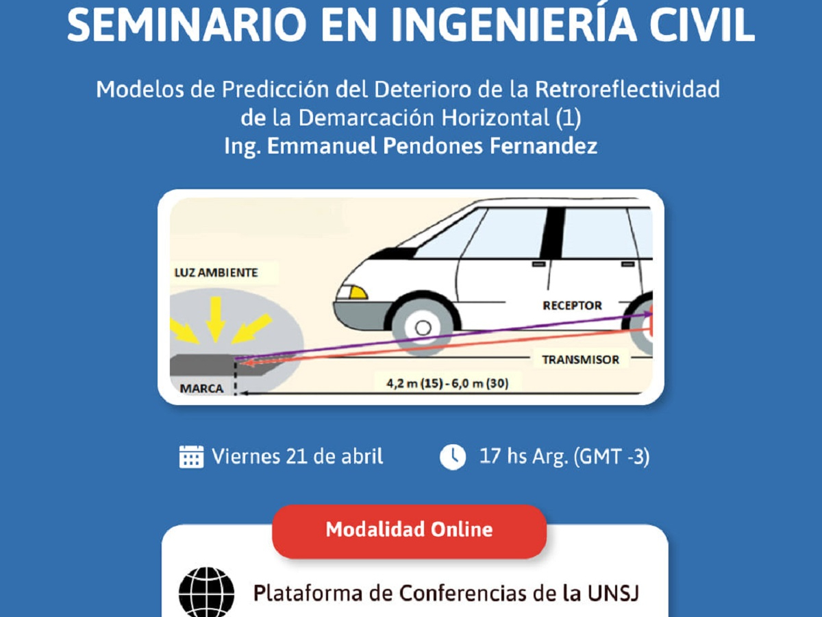 Seminario en Ingeniería Civil: Modelos de Predicción del Deterioro de la Retroreflectividad de la Demarcación Horizontal