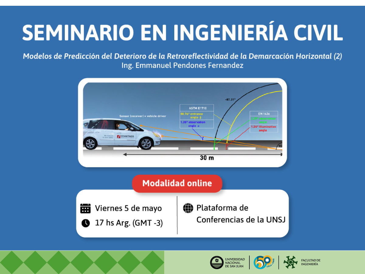  Seminario de Ingeniería Civil: Modelos de Predicción del Deterioro de la Retroreflectividad de la Demarcación Horizontal