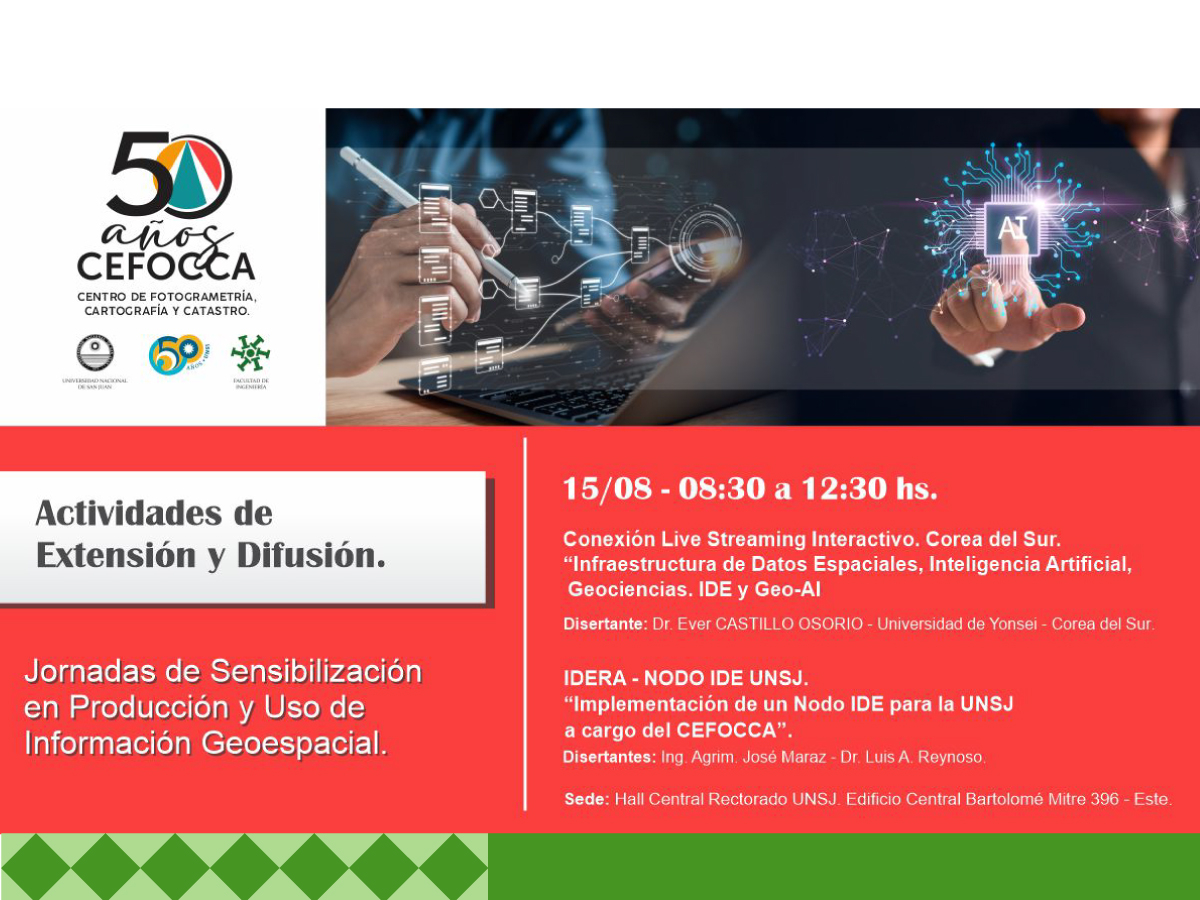 Jornadas de sensibilización en producción y uso de información geoespacial
