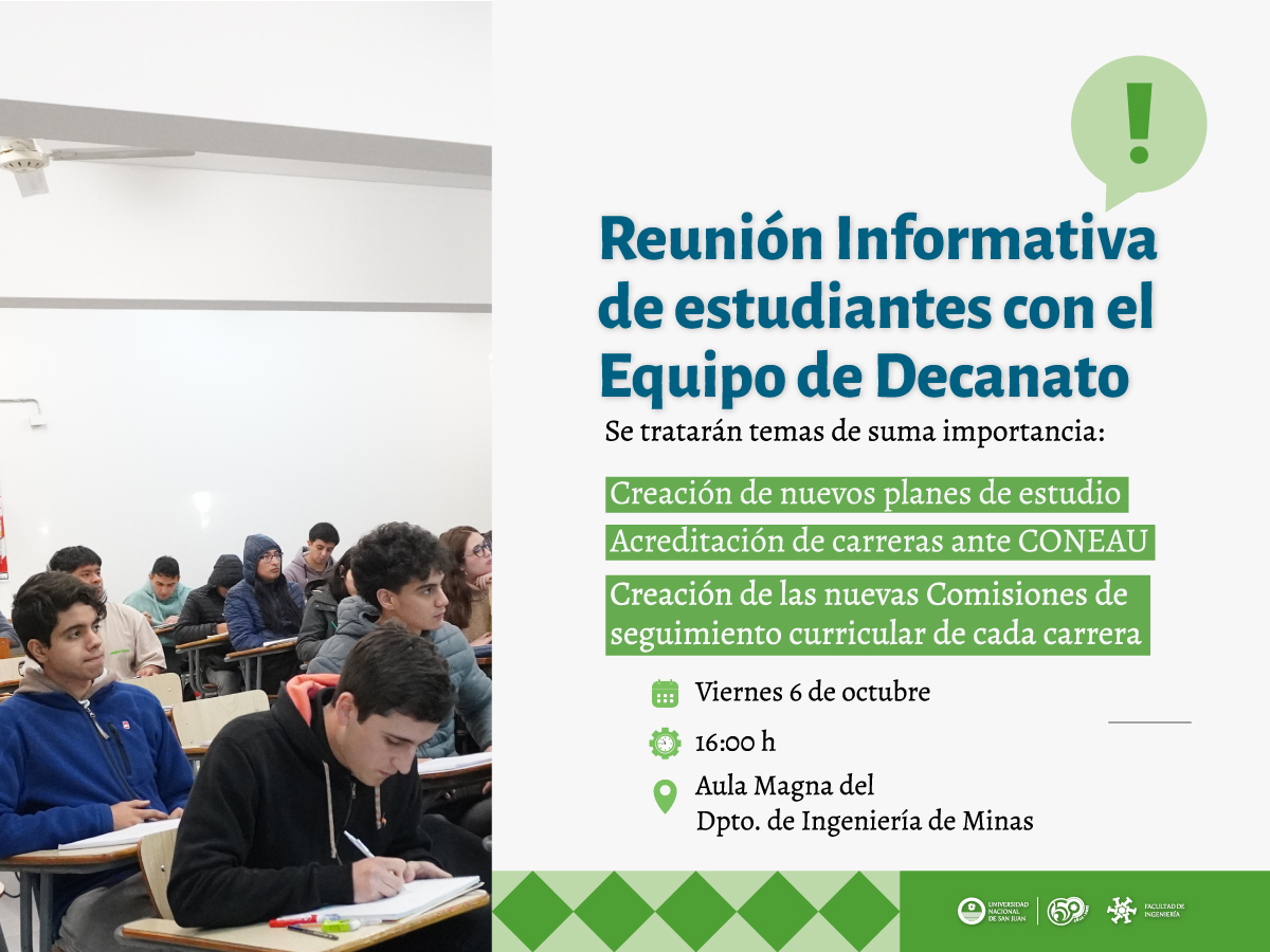 Reunión informativa de estudiantes con el Equipo de Decanato