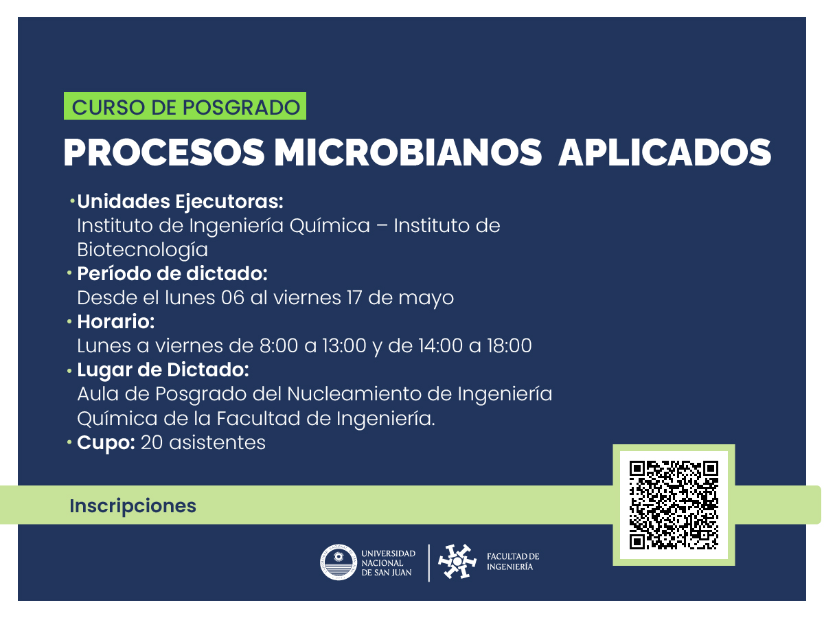 Curso de Posgrado: Procesos microbianos aplicados