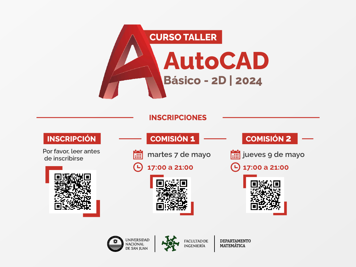  Curso de AutoCAD - Básico - 2D: Inscripciones abiertas para comisión de mayo