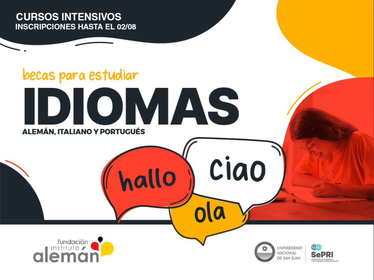 Están abiertas inscripciones para becas de idiomas alemán, italiano y portugués