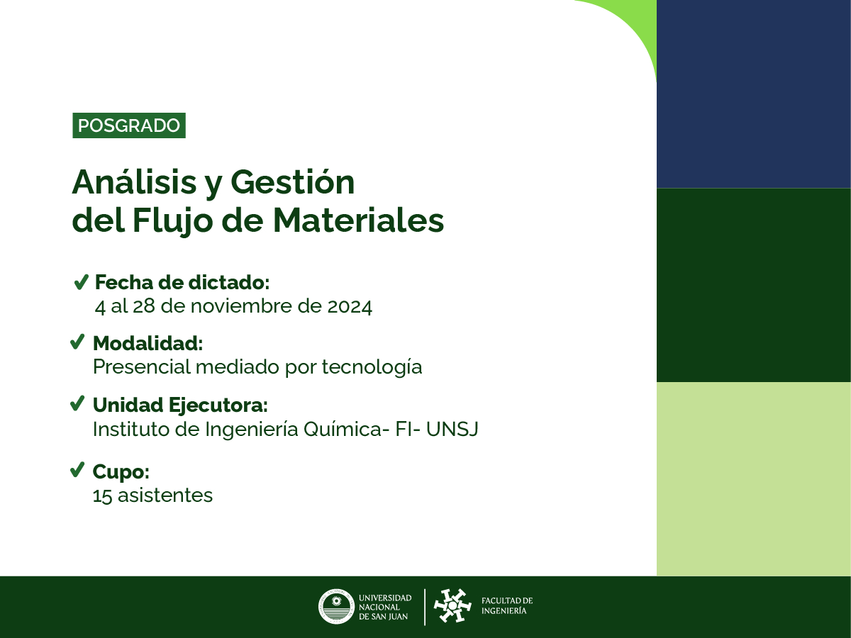 Curso de Posgrado: Análisis y Gestión del Flujo de Materiales