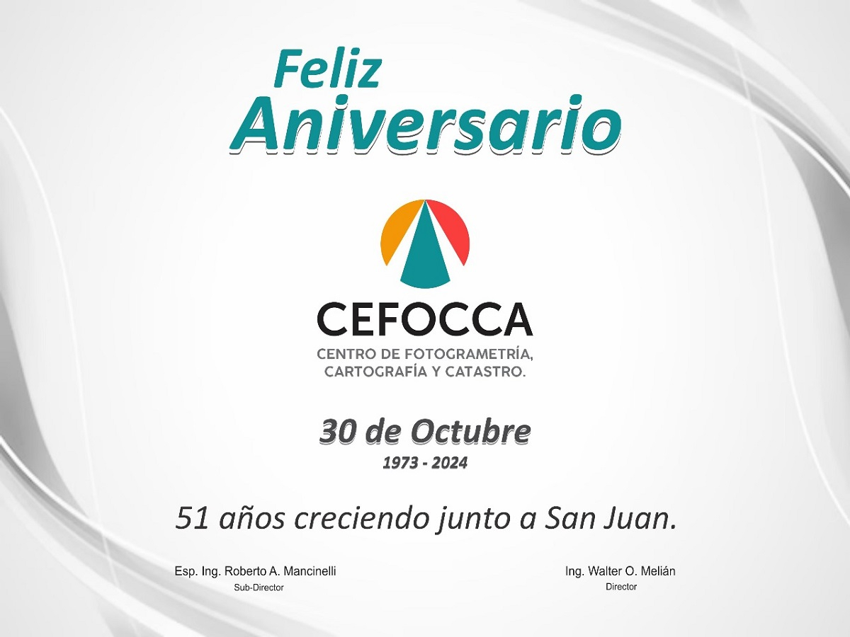  Aniversario del Centro de Fotogrametría, Cartografía y Catastro (CEFOCCA) 