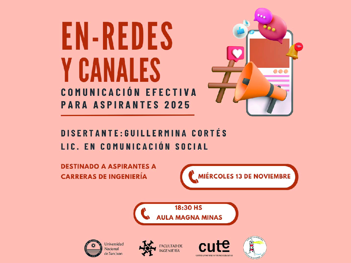 Taller en-redes y canales: Comunicación efectiva para aspirantes a carreras de Ingeniería 2025