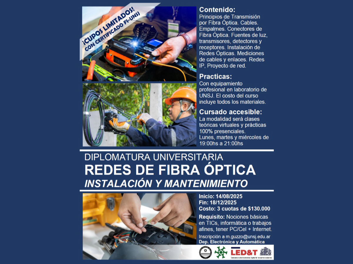 Diplomatura Universitaria en Redes de Fibra Óptica: Instalación y Mantenimiento