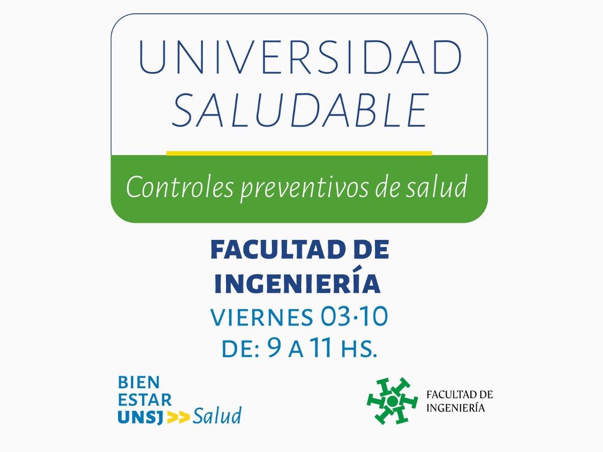 Controles preventivos de salud en la Facultad de Ingeniería