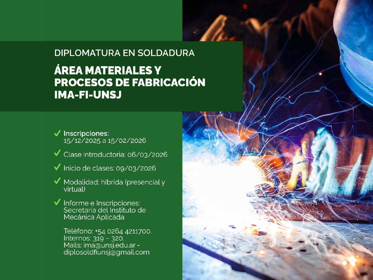 Diplomatura en Soldadura: Área mantenimiento y procesos de fabricación