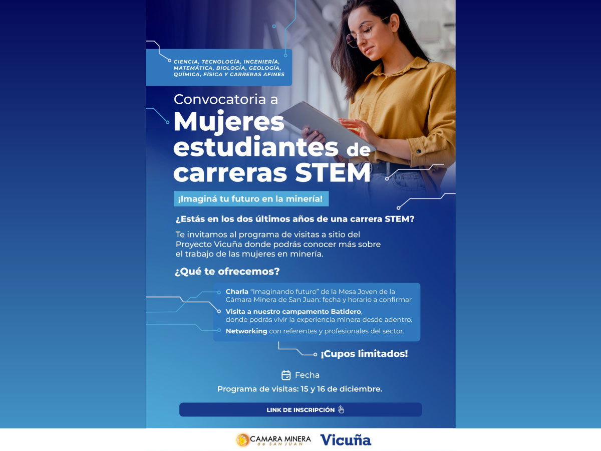 ﻿Proyecto Vicuña invita a mujeres estudiantes de carreras de la FI a visitar el campamento Batidero 