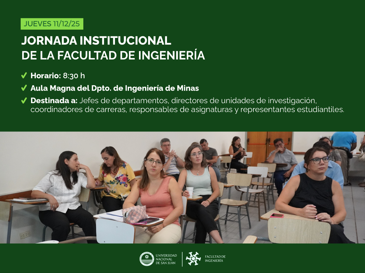 III Jornada Institucional de la Facultad de Ingeniería 2025