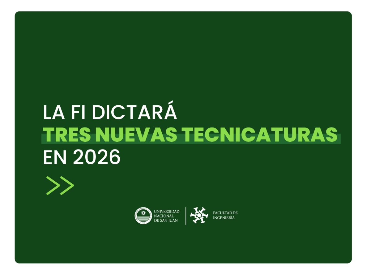 Inscripciones abiertas para las tres tecnicaturas de la Facultad de Ingeniería 2026