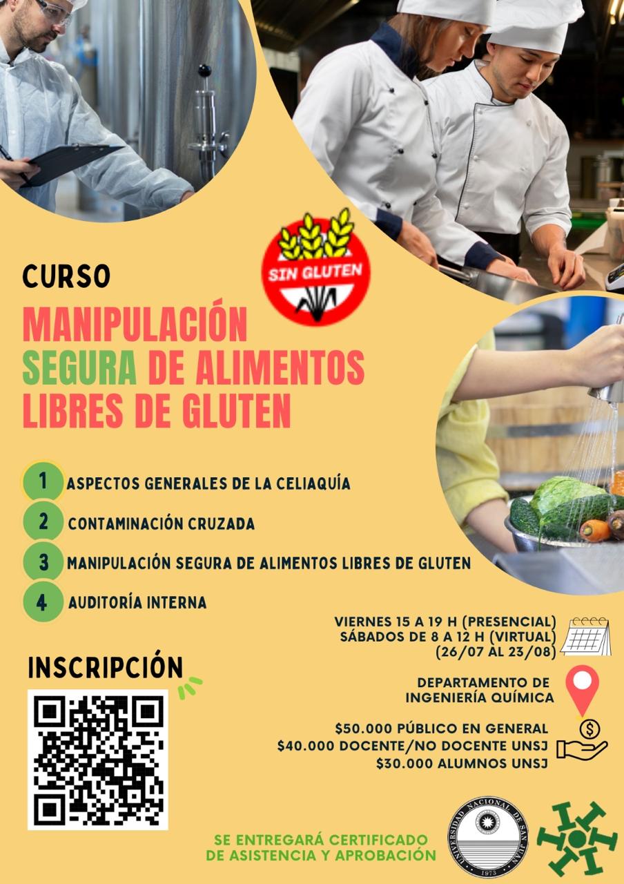 Curso "Manipulación Segura de Alimentos Libres de Gluten"