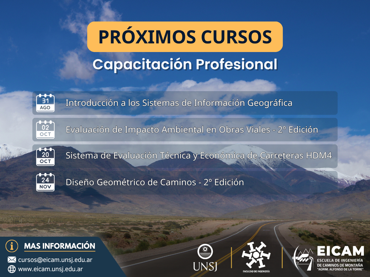 Cursos de Extensión y Posgrado de la Escuela de Ingeniería de Caminos de Montaña