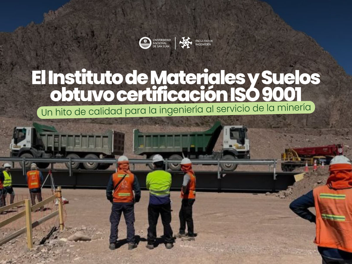 El Instituto de Materiales y Suelos fortalece su excelencia con la certificación ISO 9001 