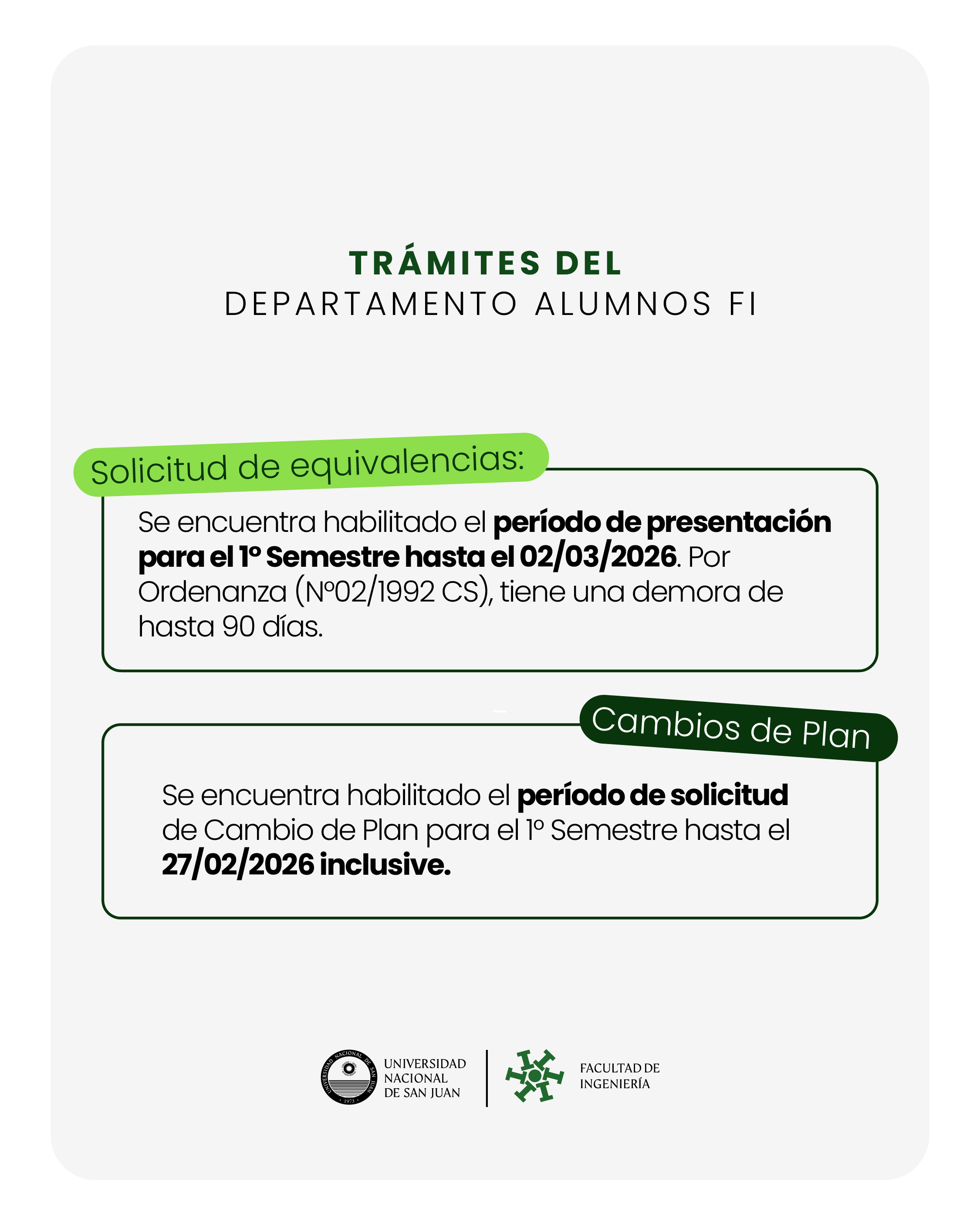 Departamento Alumnos se traslada a una nueva ubicación: días de atención y trámites