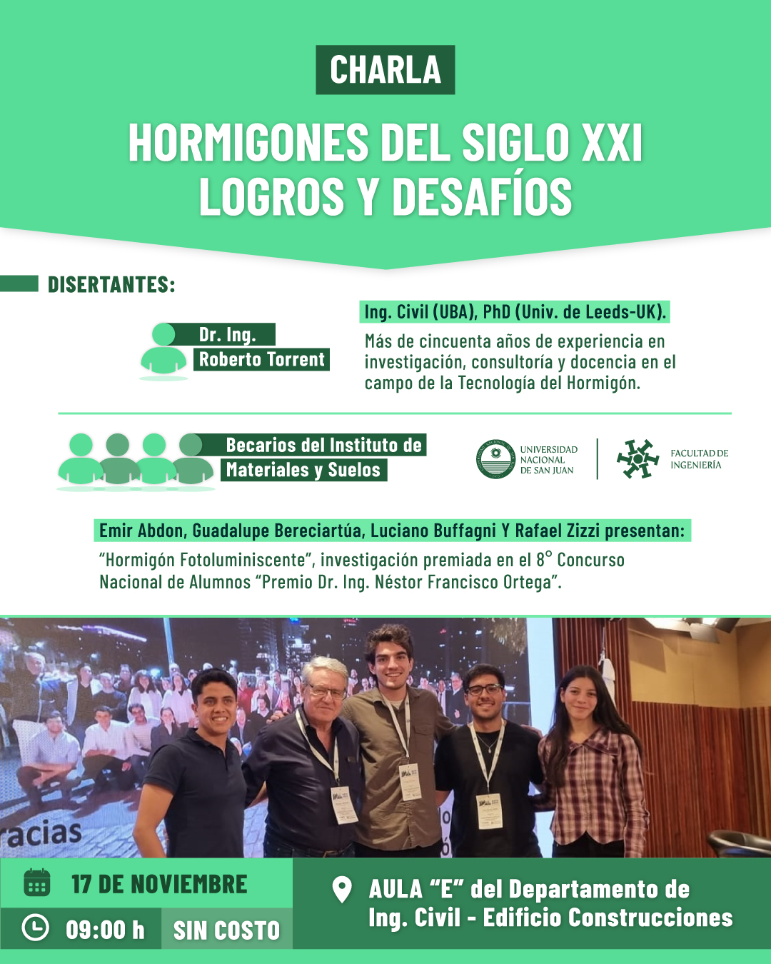 Charla “Hormigones Del Siglo XXI. Logros y Desafíos”