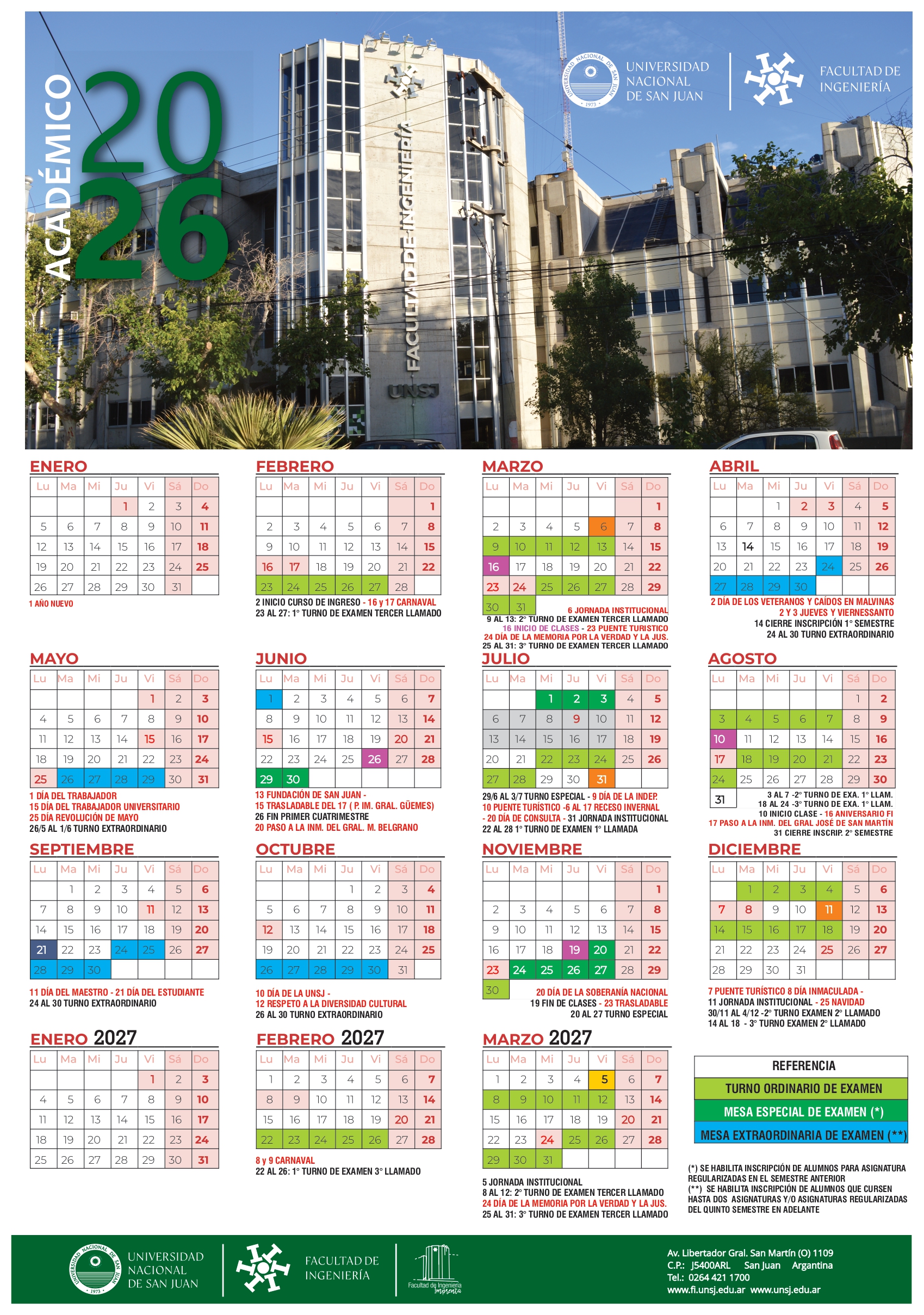 Calendario Académico 2026-2027