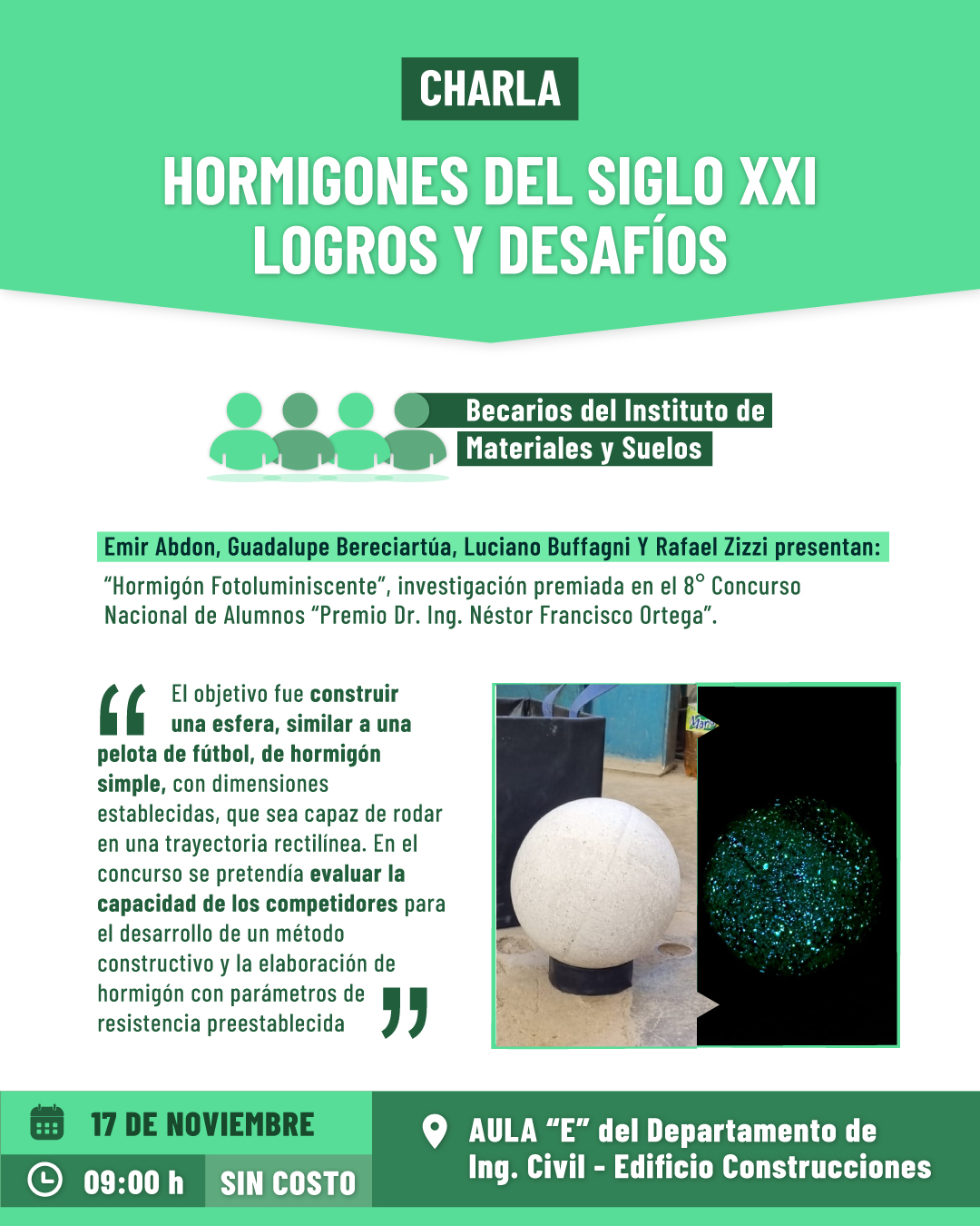 Charla “Hormigones Del Siglo XXI. Logros y Desafíos”