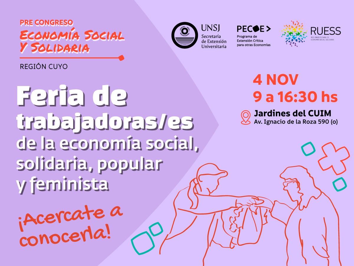 Este viernes 4 de noviembre será el Pre Congreso de la Economía Social y Solidaria