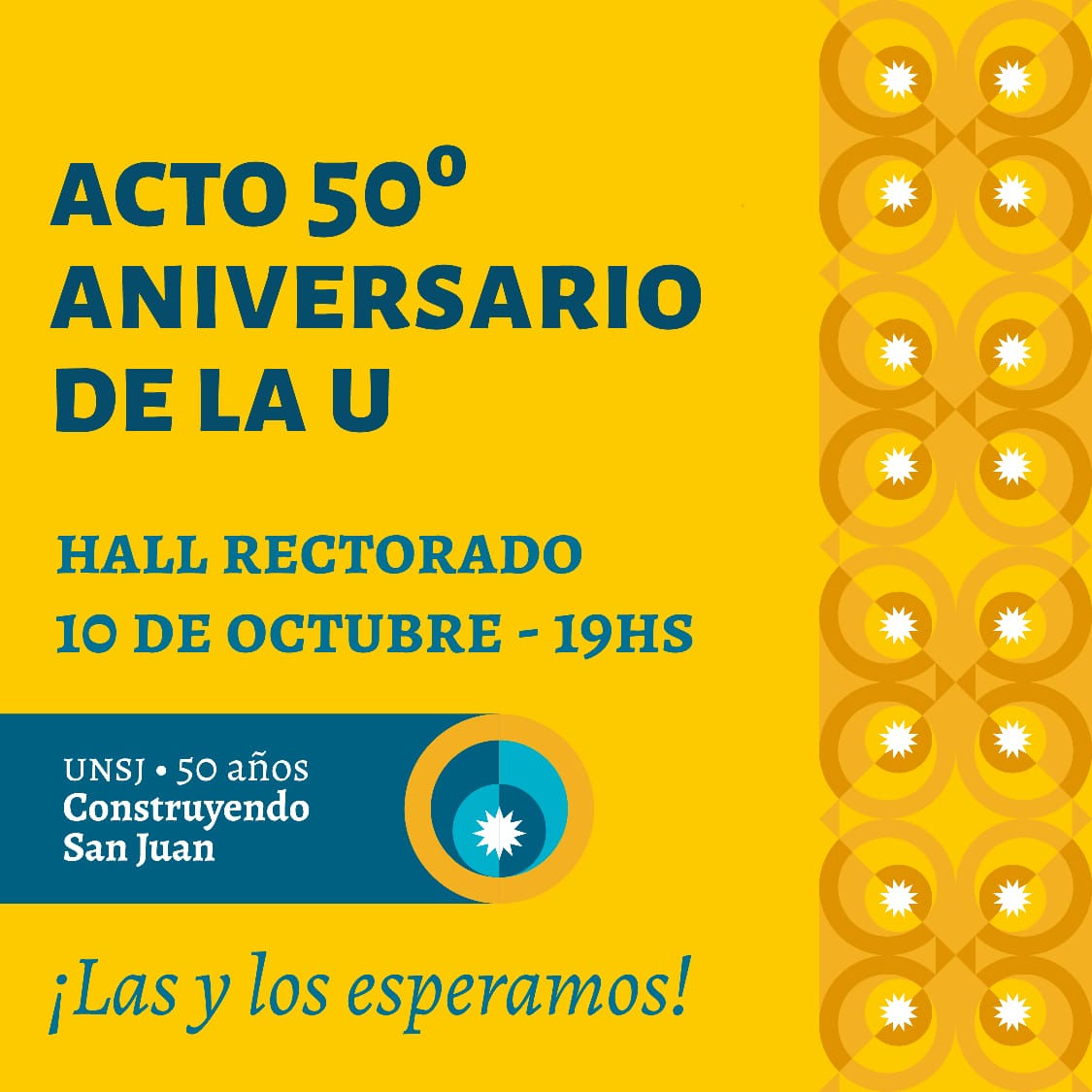 Acto central por el 50º Aniversario de la Universidad Nacional de San Juan