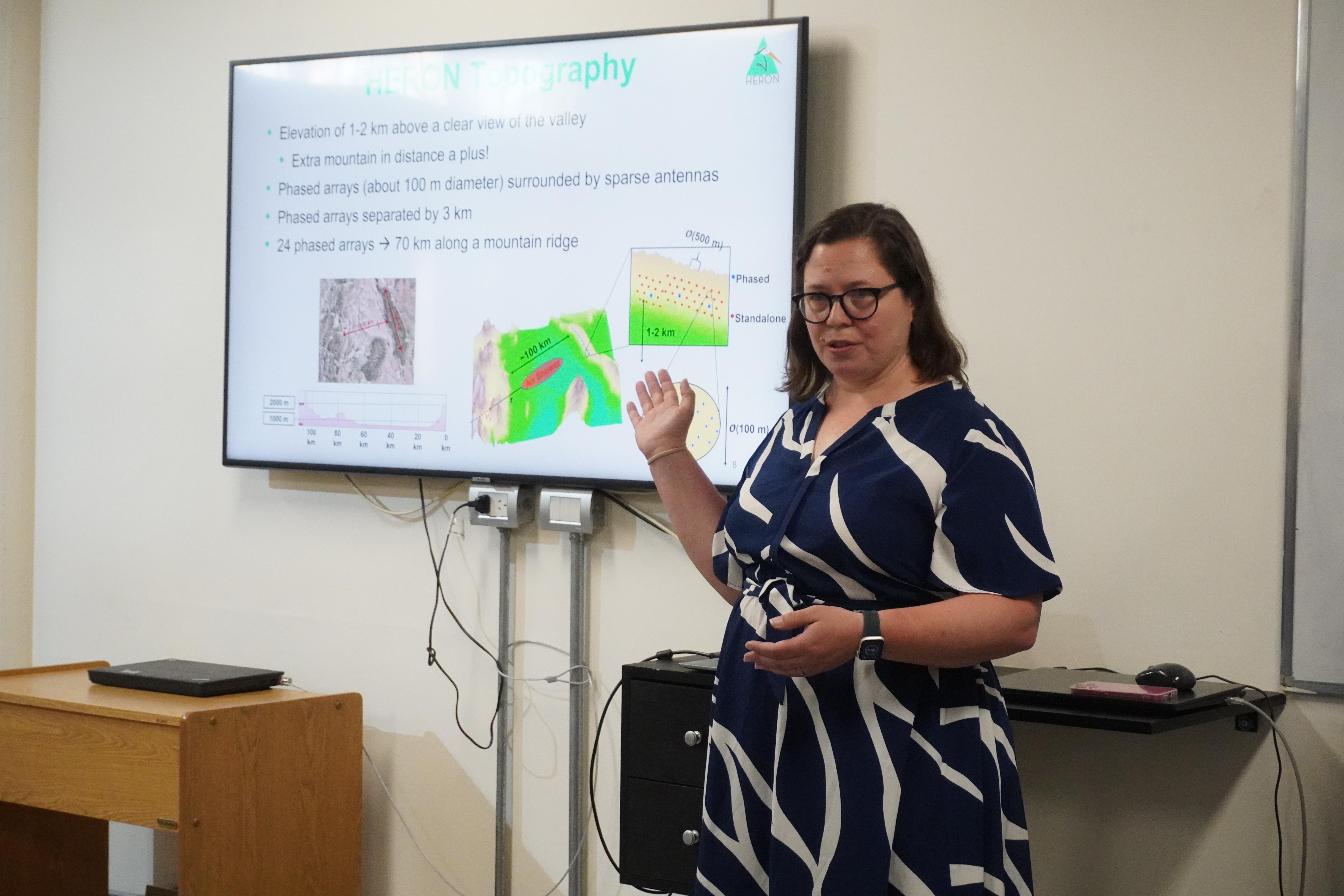 El observatorio internacional HERON arribó a la Facultad de Ingeniería para articular una factible instalación de un observatorio de neutrinos