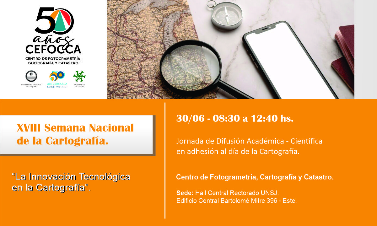El Centro de Fotogrametría, Cartografía y Catastro realizará dos jornadas por la XIII Semana Nacional de la Cartografía 