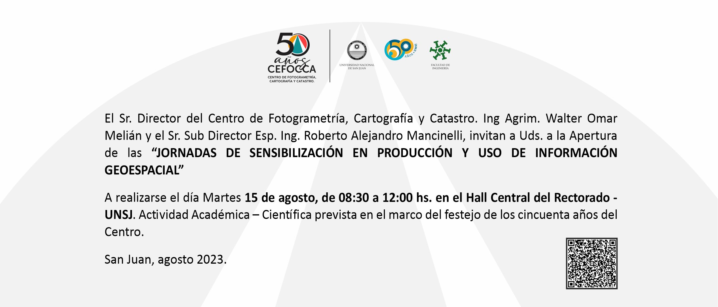 Jornadas de sensibilización en producción y uso de información geoespacial