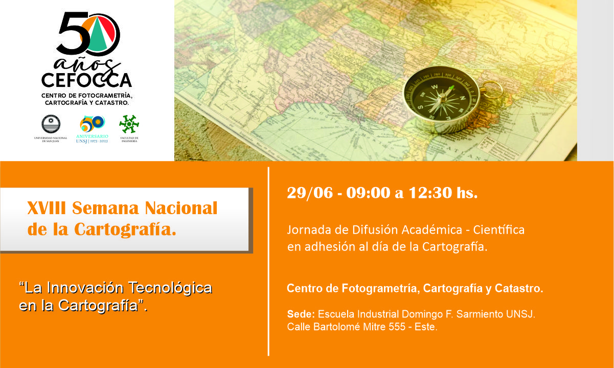 El Centro de Fotogrametría, Cartografía y Catastro realizará dos jornadas por la XIII Semana Nacional de la Cartografía 